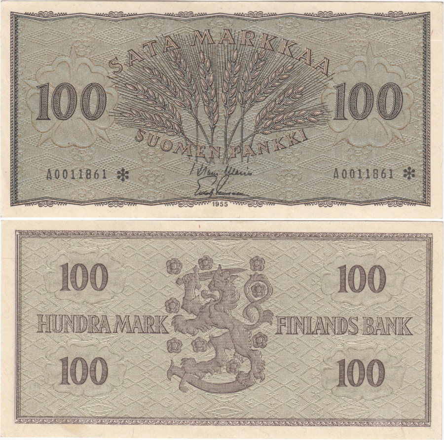 100 Markkaa 1955 A0011861*